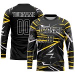Black Jersey Soccer Sublimation Black-Gold Custom Uniform Black Jersey Soccer Sublimation Black-Gold Custom Uniform