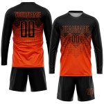 Black Gradient Custom Shape Orange Soccer Jersey Sublimation Square Uniform Black Gradient Custom Shape Orange Soccer Jersey Sublimation Square Uniform