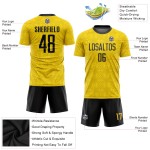Gold Uniform Jersey Sublimation Custom Black Soccer Gold Uniform Jersey Sublimation Custom Black Soccer