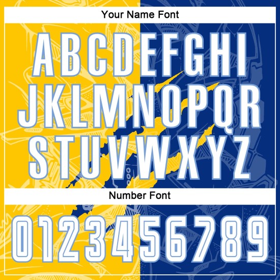 Soccer Royal Scratch White Custom Yellow-Light Jersey Graffiti Pattern Blue Sublimation Uniform Soccer Royal Scratch White Custom Yellow-Light Jersey Graffiti Pattern Blue Sublimation Uniform