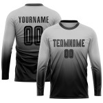 Custom Soccer Black Fashion Sublimation Fade Jersey Uniform Gray Custom Soccer Black Fashion Sublimation Fade Jersey Uniform Gray