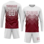 White Sublimation Custom Jersey Crimson Uniform Soccer White Sublimation Custom Jersey Crimson Uniform Soccer