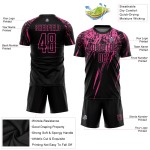 Custom Jersey Uniform Soccer Sublimation Black Pink Custom Jersey Uniform Soccer Sublimation Black Pink