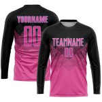 Black-LIght Sublimation Custom Jersey Soccer Uniform Pink Shape Blue Gradient Square Black-LIght Sublimation Custom Jersey Soccer Uniform Pink Shape Blue Gradient Square