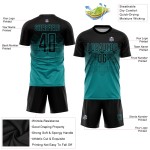Black Teal Uniform Jersey Custom Soccer Sublimation Black Teal Uniform Jersey Custom Soccer Sublimation