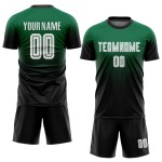 Custom Kelly Green Sublimation White-Black Jersey Soccer Fashion Uniform Fade Custom Kelly Green Sublimation White-Black Jersey Soccer Fashion Uniform Fade