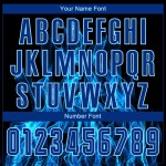 Royal-Light Black Blue Custom Soccer Sublimation Flame Uniform Jersey Royal-Light Black Blue Custom Soccer Sublimation Flame Uniform Jersey