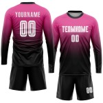 Custom Fade Jersey Soccer Fashion White-Black Uniform Pink Sublimation Custom Fade Jersey Soccer Fashion White-Black Uniform Pink Sublimation