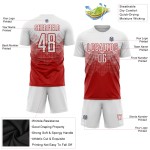 White Red Jersey Uniform Custom Soccer Sublimation White Red Jersey Uniform Custom Soccer Sublimation