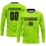 Soccer Black Jersey Neon Uniform Sublimation Custom Green Soccer Black Jersey Neon Uniform Sublimation Custom Green