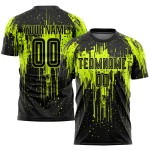 Jersey Sublimation Neon Green Uniform Custom Black Soccer Jersey Sublimation Neon Green Uniform Custom Black Soccer