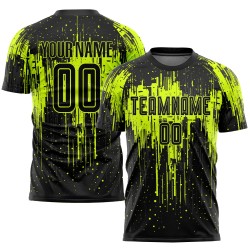 Jersey Sublimation Neon Green Uniform Custom Black Soccer Jersey Sublimation Neon Green Uniform Custom Black Soccer