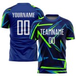 Soccer Sublimation White-Neon Custom Green Uniform Jersey Royal Soccer Sublimation White-Neon Custom Green Uniform Jersey Royal