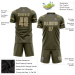 Soccer Service Vegas Sublimation To Uniform Jersey Custom Olive Gold-Camo Salute Soccer Service Vegas Sublimation To Uniform Jersey Custom Olive Gold-Camo Salute