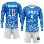 White Soccer Uniform Sublimation Royal Custom Jersey White Soccer Uniform Sublimation Royal Custom Jersey
