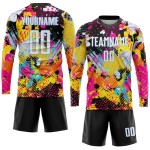 Custom Blue White-Light Sublimation Graffiti Jersey Soccer Uniform Pattern Custom Blue White-Light Sublimation Graffiti Jersey Soccer Uniform Pattern