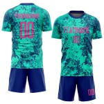Pink-Royal Jersey Custom Teal Uniform Sublimation Soccer Pink-Royal Jersey Custom Teal Uniform Sublimation Soccer
