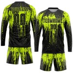 Jersey Sublimation Neon Green Uniform Custom Black Soccer Jersey Sublimation Neon Green Uniform Custom Black Soccer