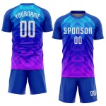 Jersey White Pink Light Royal Soccer Uniform Blue-Hot Sublimation Custom Jersey White Pink Light Royal Soccer Uniform Blue-Hot Sublimation Custom