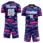 Figure Sublimation Uniform Soccer Custom White-Pink Jersey Figure Sublimation Uniform Soccer Custom White-Pink Jersey