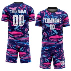 Figure Sublimation Uniform Soccer Custom White-Pink Jersey Figure Sublimation Uniform Soccer Custom White-Pink Jersey
