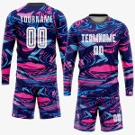 Figure Sublimation Uniform Soccer Custom White-Pink Jersey Figure Sublimation Uniform Soccer Custom White-Pink Jersey