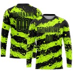 Jersey Green Neon Soccer Custom Uniform Black Sublimation Jersey Green Neon Soccer Custom Uniform Black Sublimation