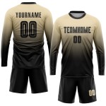 Black Jersey Custom Uniform Fade Fashion Soccer Cream Sublimation Black Jersey Custom Uniform Fade Fashion Soccer Cream Sublimation