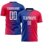 Red Sublimation Custom Uniform Jersey Soccer White-Royal Red Sublimation Custom Uniform Jersey Soccer White-Royal