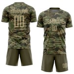 Sublimation Soccer Jersey Uniform Service Camo To Gold-Olive Custom Salute Vegas Sublimation Soccer Jersey Uniform Service Camo To Gold-Olive Custom Salute Vegas