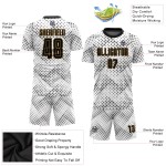 Jersey Uniform Soccer Sublimation Custom Black-Old White Gold Jersey Uniform Soccer Sublimation Custom Black-Old White Gold