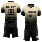 Black Jersey Custom Uniform Fade Fashion Soccer Cream Sublimation Black Jersey Custom Uniform Fade Fashion Soccer Cream Sublimation