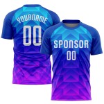 Jersey White Pink Light Royal Soccer Uniform Blue-Hot Sublimation Custom Jersey White Pink Light Royal Soccer Uniform Blue-Hot Sublimation Custom