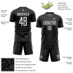 Soccer Black Custom Green Sublimation Jersey White-Neon Uniform Soccer Black Custom Green Sublimation Jersey White-Neon Uniform