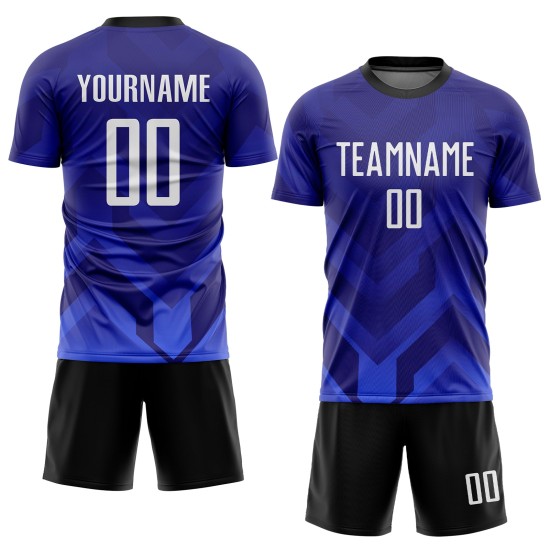 Jersey Dark Custom Sublimation Royal-Navy Soccer White Purple Uniform Jersey Dark Custom Sublimation Royal-Navy Soccer White Purple Uniform