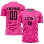 Black Pink Uniform Soccer Custom Sublimation Jersey Black Pink Uniform Soccer Custom Sublimation Jersey