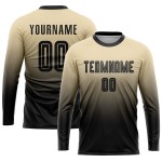 Black Jersey Custom Uniform Fade Fashion Soccer Cream Sublimation Black Jersey Custom Uniform Fade Fashion Soccer Cream Sublimation