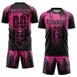 Pink Black Sublimation Custom Soccer Uniform Jersey Pink Black Sublimation Custom Soccer Uniform Jersey