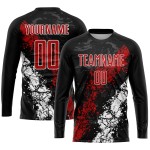 Sublimation Custom Black Red-White Jersey Uniform Soccer Sublimation Custom Black Red-White Jersey Uniform Soccer