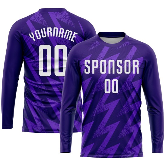 Purple Custom Uniform White Jersey Soccer Sublimation Purple Custom Uniform White Jersey Soccer Sublimation