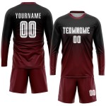 Fade Uniform Sublimation White-Crimson Jersey Black Custom Fashion Soccer Fade Uniform Sublimation White-Crimson Jersey Black Custom Fashion Soccer