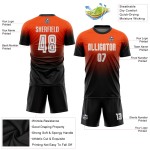 Jersey Orange Uniform Fade Sublimation Custom Fashion Soccer White-Black Jersey Orange Uniform Fade Sublimation Custom Fashion Soccer White-Black