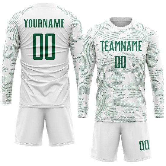 Jersey Uniform Soccer Custom Sublimation Kelly Green White Jersey Uniform Soccer Custom Sublimation Kelly Green White