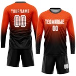 Jersey Orange Uniform Fade Sublimation Custom Fashion Soccer White-Black Jersey Orange Uniform Fade Sublimation Custom Fashion Soccer White-Black