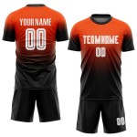 Jersey Orange Uniform Fade Sublimation Custom Fashion Soccer White-Black Jersey Orange Uniform Fade Sublimation Custom Fashion Soccer White-Black