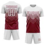 White Sublimation Custom Jersey Crimson Uniform Soccer White Sublimation Custom Jersey Crimson Uniform Soccer