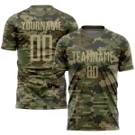 Sublimation Soccer Jersey Uniform Service Camo To Gold-Olive Custom Salute Vegas Sublimation Soccer Jersey Uniform Service Camo To Gold-Olive Custom Salute Vegas