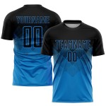 Jersey Sublimation Soccer Custom Uniform Black Blue Jersey Sublimation Soccer Custom Uniform Black Blue