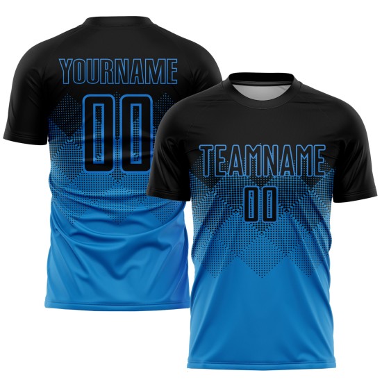 Jersey Sublimation Soccer Custom Uniform Black Blue Jersey Sublimation Soccer Custom Uniform Black Blue