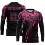 Custom Jersey Uniform Soccer Sublimation Black Pink Custom Jersey Uniform Soccer Sublimation Black Pink